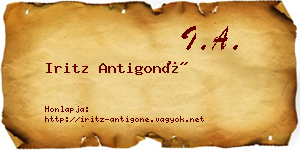 Iritz Antigoné névjegykártya